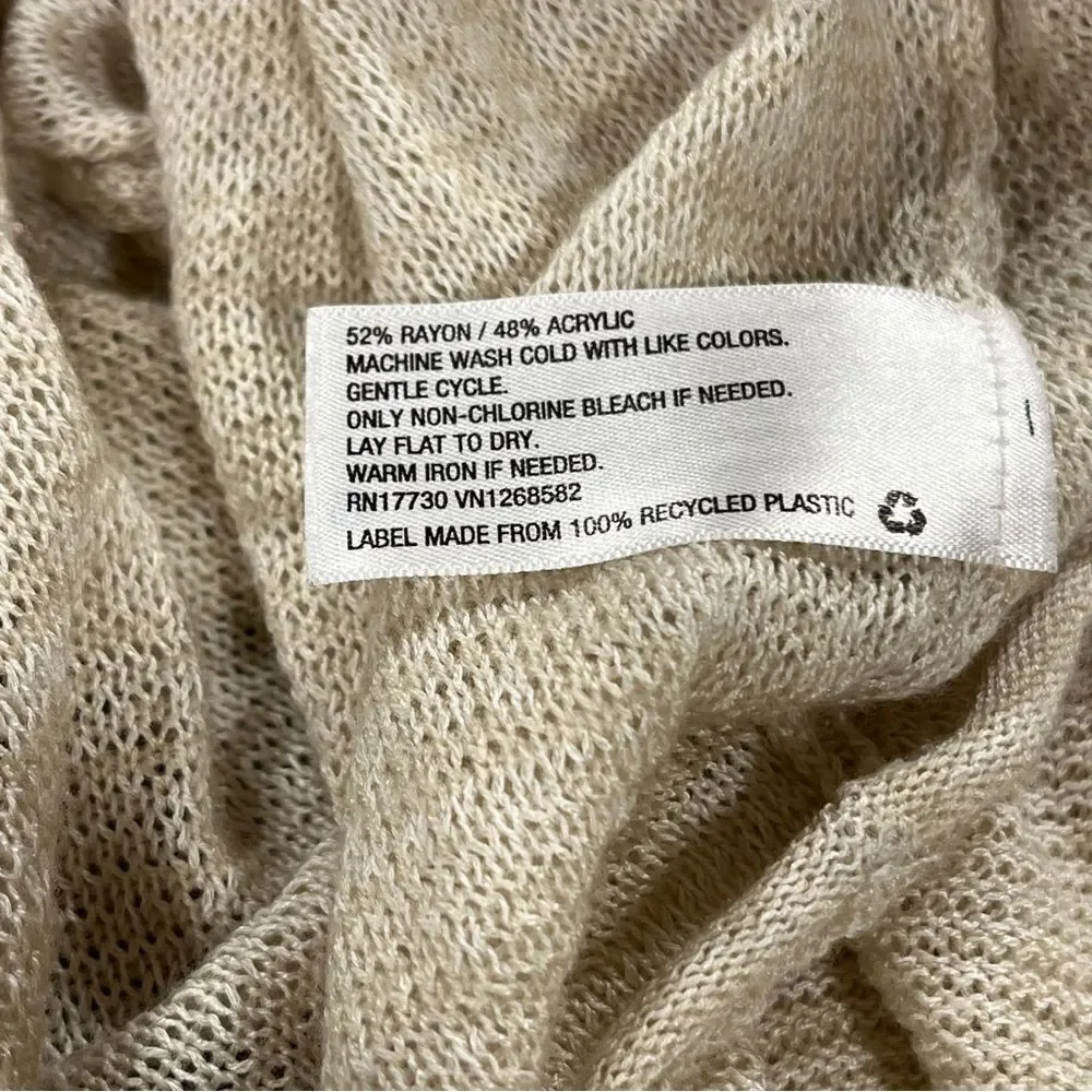Knox Rose beige Open cardigan with long sleeve with lace details size‎ Medium